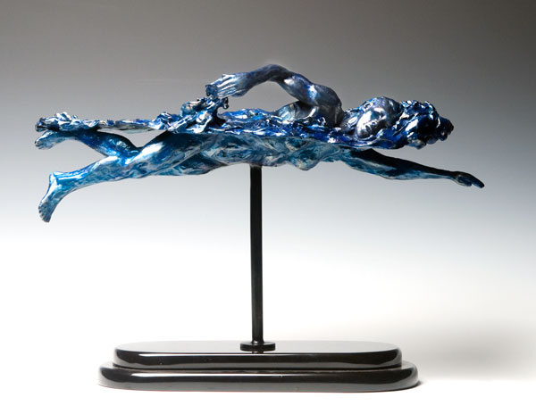 Free Spirit swimmer sculpture