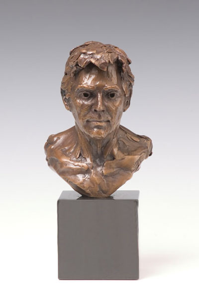 jesse bronze bust sculpture front view