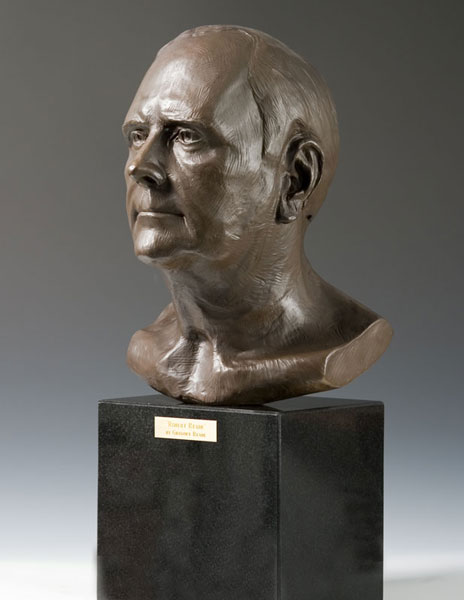 Robert R traditional bronze sculpture bust