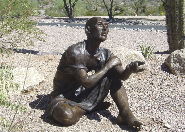 Truthseeker Life-size Bronze Sculpture Left view